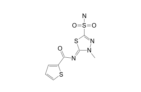 5-(THIOPHENE-2-CARBOXIMIDO)-4-METHYL-DELTA-(2)-1,3,4-THIADIAZOLINE-2-SULFONAMIDE