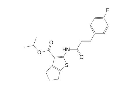 isopropyl 2-{[(2E)-3-(4-fluorophenyl)-2-propenoyl]amino}-5,6-dihydro-4H-cyclopenta[b]thiophene-3-carboxylate
