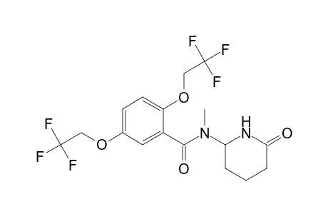 1,4-Di(2,2,2-trifluoroethoxy)-2-((6-oxo-piperedin-2-yl)methylaminocarbonyl)benzene