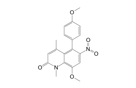 8-METHOXY-5-(4-METHOXYPHENYL)-1,4-DIMETHYL-6-NITRO-QUINOLIN-2(1H)-ONE