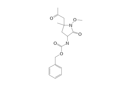 3-(BENZYLOXYCARBONYLAMINO)-1-METHOXY-5-(2-OXOPROPYL)-5-METHYL-2-PYRROLIDINONE