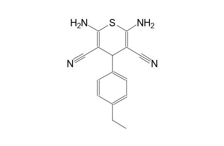 4H-thiopyran-3,5-dicarbonitrile, 2,6-diamino-4-(4-ethylphenyl)-