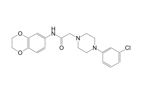 2-[4-(3-chlorophenyl)-1-piperazinyl]-N-(2,3-dihydro-1,4-benzodioxin-6-yl)acetamide