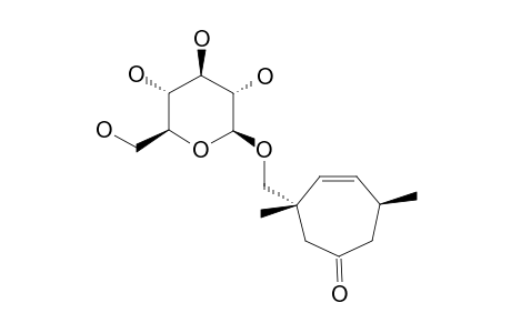 (Z)-3,6-DIMETHYL-3-(BETA-D-GLUCOSYLMETHYL)-CYCLOHEPT-4-ENONE