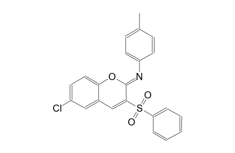 benzenamine, N-[(2Z)-6-chloro-3-(phenylsulfonyl)-2H-1-benzopyran-2-ylidene]-4-methyl-