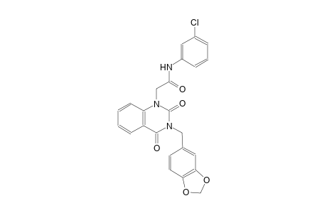 2-(3-(1,3-benzodioxol-5-ylmethyl)-2,4-dioxo-3,4-dihydro-1(2H)-quinazolinyl)-N-(3-chlorophenyl)acetamide