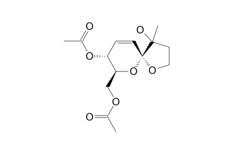 CIS-SPIRO-1-2'-[3'-METHYL-3'-TETRAHYDROFURANOL]-4,6-DI-O-ACETYL-2,3-DIDEOXY-ALPHA-D-ERYTHRO-2-HEXENO-PYRANOSIDE