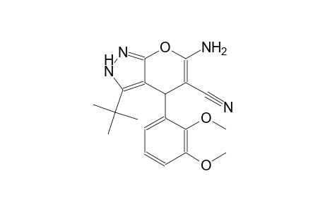 6-Amino-3-tert-butyl-4-(2,3-dimethoxyphenyl)-2,4-dihydropyrano[2,3-c]pyrazole-5-carbonitrile