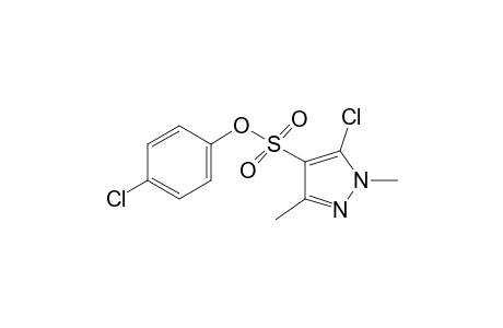 5-chloro-1,3-dimethylpyrazole-4-sulfonic acid, p-chlorophenyl ester