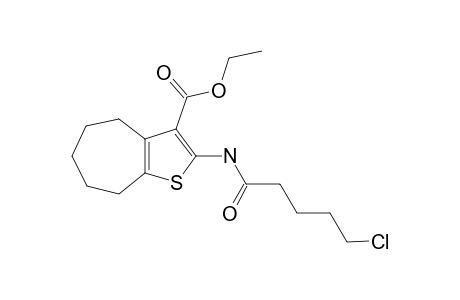 2-(5-CHLOROPENTANAMIDO)-5,6,7,8-TETRAHYDRO-4H-CYCLOHEPTA-[B]-THIOPHENE-3-CARBOXYLIC-ACID-ETHYLESTER