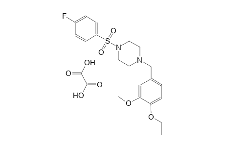1-(4-ethoxy-3-methoxybenzyl)-4-((4-fluorophenyl)sulfonyl)piperazine oxalate