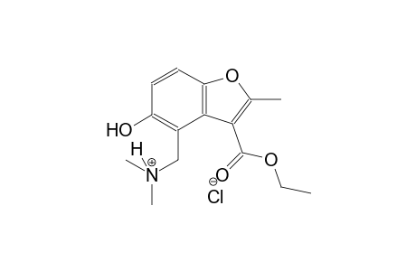 4-benzofuranmethanaminium, 3-(ethoxycarbonyl)-5-hydroxy-N,N,2-trimethyl-, chloride