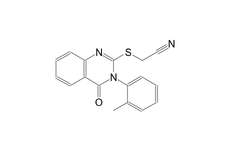 {[3-(2-methylphenyl)-4-oxo-3,4-dihydro-2-quinazolinyl]sulfanyl}acetonitrile