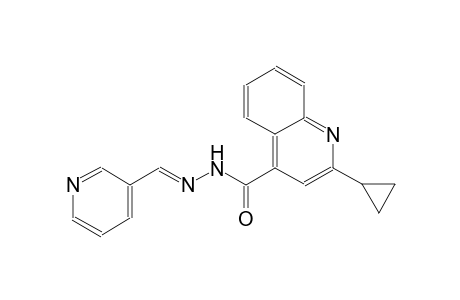 2-cyclopropyl-N'-[(E)-3-pyridinylmethylidene]-4-quinolinecarbohydrazide