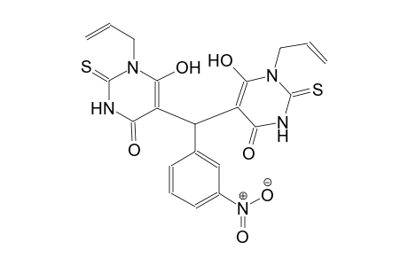 1-allyl-5-[(1-allyl-6-hydroxy-4-oxo-2-thioxo-1,2,3,4-tetrahydro-5-pyrimidinyl)(3-nitrophenyl)methyl]-6-hydroxy-2-thioxo-2,3-dihydro-4(1H)-pyrimidinone