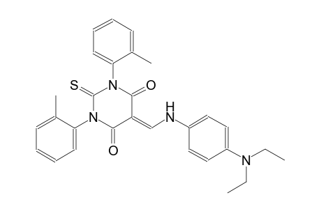 5-{[4-(diethylamino)anilino]methylene}-1,3-bis(2-methylphenyl)-2-thioxodihydro-4,6(1H,5H)-pyrimidinedione