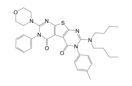 2-(Di-n-butylamino)-3-(4-methylphenyl)-6-phenyl-7-(4-morpholinyl)thieno[2,3-d:5,4-d']dipyrimidine-4,5(3H,6H)-dione