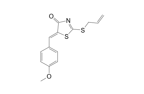 5-((Z)-4-METHOXYBENZYLIDENE)-2-ALLYLMERCAPTO-4-THIAZOLIDINONE