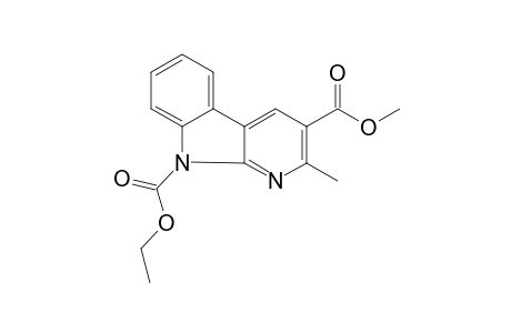 2-Methyl.alpha.-carboline-3,9-dicarboxylic acid 3-methyl 9-ethyl diester