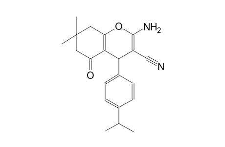4H-1-benzopyran-3-carbonitrile, 2-amino-5,6,7,8-tetrahydro-7,7-dimethyl-4-[4-(1-methylethyl)phenyl]-5-oxo-