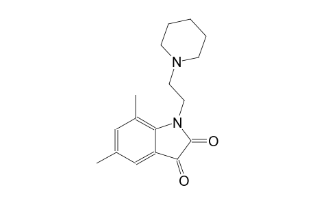 5,7-dimethyl-1-[2-(1-piperidinyl)ethyl]-1H-indole-2,3-dione