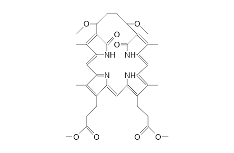 (M,1'R,4'R)+(P,1'S,4'S)-2,18-(1,4-Dimeo-bu-1,4-diyl)-8,12-bis(2-meo- carbonyl-et)-3,7,13,17-tetra-me-1,19-bilindione