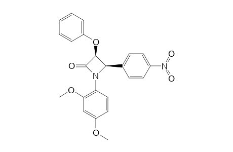 1-(2,4-DIMETHOXYPHENYL)-4-(4-NITROPHENYL)-3-PHENOXY-2-AZETIDINONE