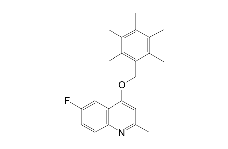 6-FLUORO-2-METHYL-4-[(2,3,4,5,6-PENTAMETHYLBENZYL)OXY]QUINOLINE