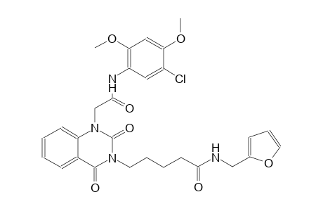5-(1-[2-(5-chloro-2,4-dimethoxyanilino)-2-oxoethyl]-2,4-dioxo-1,4-dihydro-3(2H)-quinazolinyl)-N-(2-furylmethyl)pentanamide