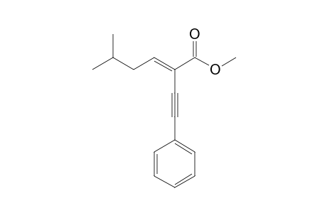 Methyl (E)-5-methyl-2-phenylethynyl-2-hexenoate