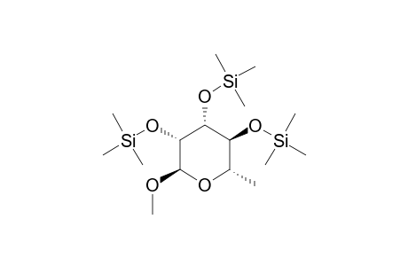 .alpha.-L-Galactopyranoside, methyl 6-deoxy-, (R,R,R,S,S)-, 3tms derivative