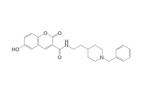 N-[2-(1-Benzylpiperidin-4-yl)ethyl]-6-hydroxy-2-oxo-2H-chromene-3-carboxamide