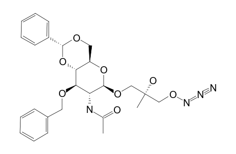 (2R)-3-AZIDO-2-HYDROXY-2-METHYLPROPYL-2-ACETAMIDO-3-O-BENZYL-4,6-O-(R)-BENZYLIDENE-2-DEOXY-BETA-D-GLUCOPYRANOSIDE