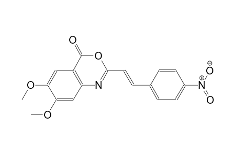 4H-3,1-benzoxazin-4-one, 6,7-dimethoxy-2-[(E)-2-(4-nitrophenyl)ethenyl]-