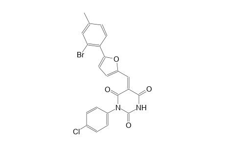 (5Z)-5-{[5-(2-bromo-4-methylphenyl)-2-furyl]methylene}-1-(4-chlorophenyl)-2,4,6(1H,3H,5H)-pyrimidinetrione