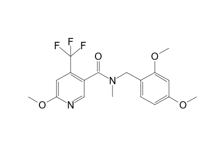 Pyridine-3-carboxamide, 4-trifluoromethyl-6-methoxy-N-(2,4-dimethoxybenzyl)-N-methyl-