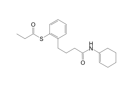 S-2-[N-(cyclohex-1'-enyl)butyramido]phenyl thiopropionate