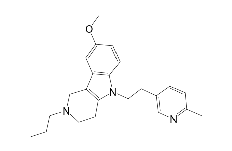 8-Methoxy-5-[2-(6-methyl-3-pyridinyl)ethyl]-2-propyl-2,3,4,5-tetrahydro-1H-pyrido[4,3-b]indole