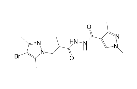 N'-[3-(4-bromo-3,5-dimethyl-1H-pyrazol-1-yl)-2-methylpropanoyl]-1,3-dimethyl-1H-pyrazole-4-carbohydrazide