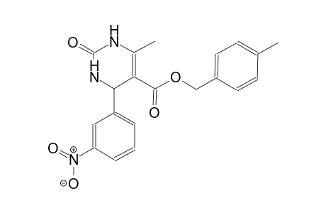 5-pyrimidinecarboxylic acid, 1,2,3,4-tetrahydro-6-methyl-4-(3-nitrophenyl)-2-oxo-, (4-methylphenyl)methyl ester