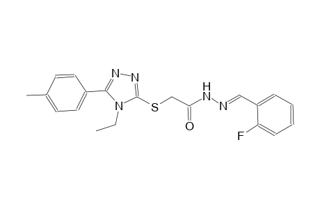 2-{[4-ethyl-5-(4-methylphenyl)-4H-1,2,4-triazol-3-yl]sulfanyl}-N'-[(E)-(2-fluorophenyl)methylidene]acetohydrazide