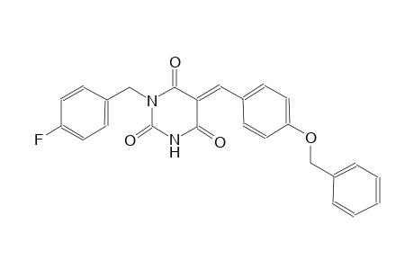 (5E)-5-[4-(benzyloxy)benzylidene]-1-(4-fluorobenzyl)-2,4,6(1H,3H,5H)-pyrimidinetrione
