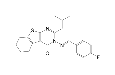 3-{[(E)-(4-fluorophenyl)methylidene]amino}-2-isobutyl-5,6,7,8-tetrahydro[1]benzothieno[2,3-d]pyrimidin-4(3H)-one