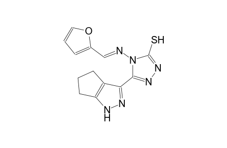 4-{[(E)-2-furylmethylidene]amino}-5-(1,4,5,6-tetrahydrocyclopenta[c]pyrazol-3-yl)-4H-1,2,4-triazole-3-thiol