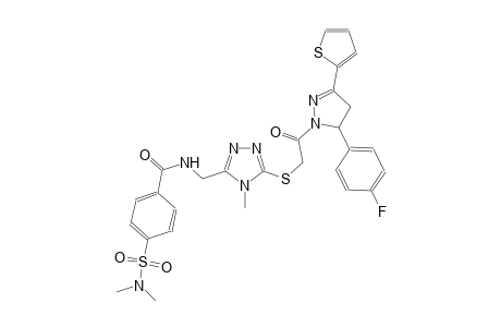 benzamide, 4-[(dimethylamino)sulfonyl]-N-[[5-[[2-[5-(4-fluorophenyl)-4,5-dihydro-3-(2-thienyl)-1H-pyrazol-1-yl]-2-oxoethyl]thio]-4-methyl-4H-1,2,4-triazol-3-yl]methyl]-