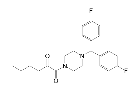 1-(4-(Bis(4-fluorophenyl)methyl)piperazin-1-yl)hexane-1,2-dione