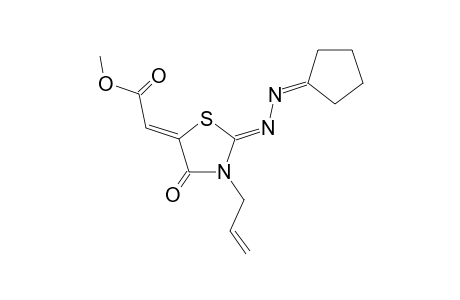 (Z)-Methyl 2-[(Z)-3???allyl-2-(cyclopentylidenehydrazono)-4-oxothiazolidin-5-ylidene]acetate