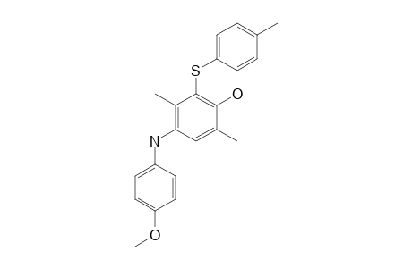 4-((4-METHOXYPHENYL)-AMINO)-3,6-DIMETHYL-2-((4-TOLYL)-THIO)-PHENOL