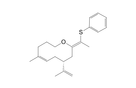 7-Methyl-2-[(1-phenylsulfenyl)ethylidene]-4-(1-methyl-ethenyl)-1-oxadec-6-ene