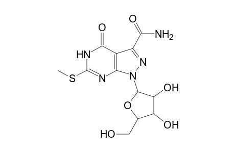 6-Methylthio-1-.beta.-d-ribofuranosyl-4(5H)-oxopyrazolo[3,4-d]pyrimidin-